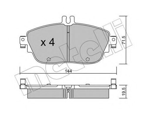 22-0965-0 METELLI Brake System Brake Pad Set, disc brake