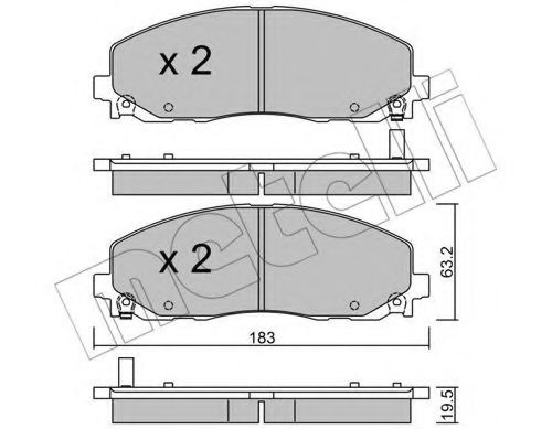22-0946-0 METELLI Brake System Brake Pad Set, disc brake