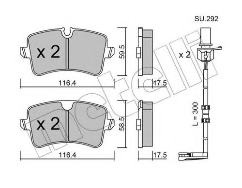 22-0955-1K METELLI Brake System Brake Pad Set, disc brake