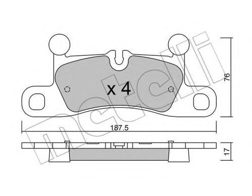 22-0958-0 METELLI Brake System Brake Pad Set, disc brake