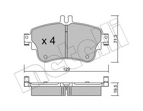 22-0964-0 METELLI Brake System Brake Pad Set, disc brake
