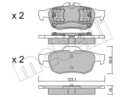 22-0974-0 METELLI Brake System Brake Pad Set, disc brake