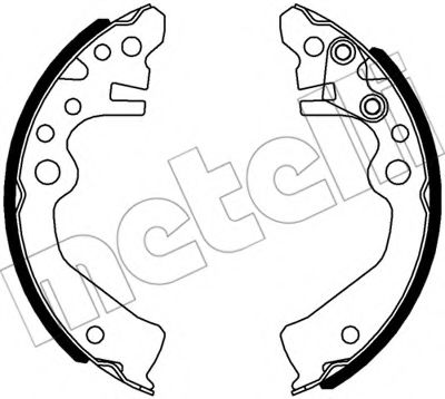 53-0611 METELLI Brake System Brake Shoe Set