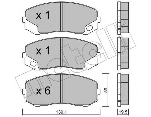 22-0910-0 METELLI Brake System Brake Pad Set, disc brake