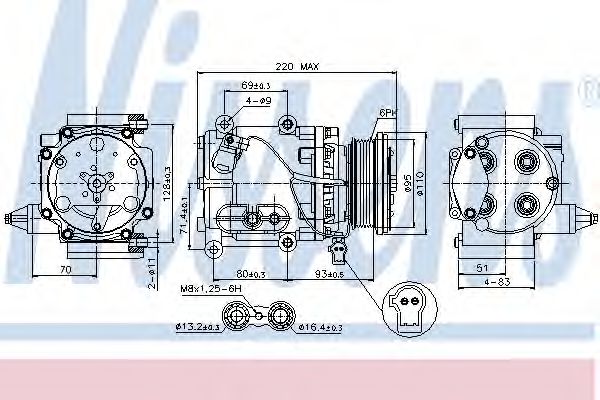 89228 NISSENS Compressor, air conditioning
