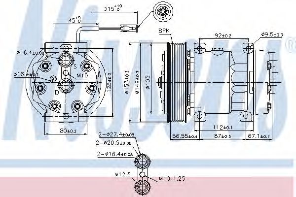 89458 NISSENS Compressor, air conditioning
