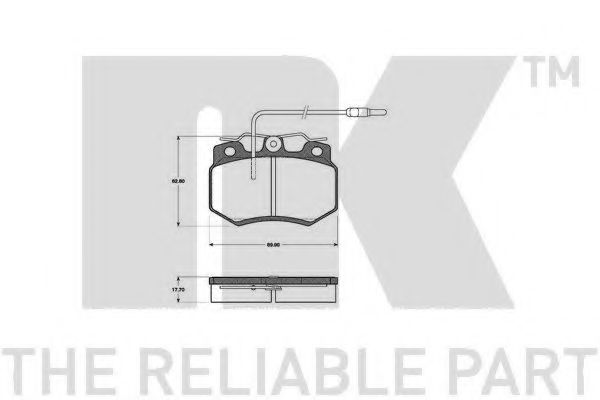 221919 NK Brake Pad Set, disc brake