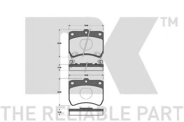 223230 NK Brake System Brake Pad Set, disc brake