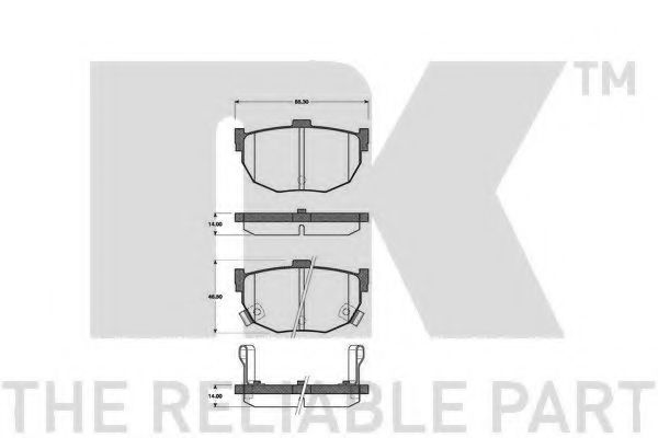 223518 NK Brake System Brake Pad Set, disc brake