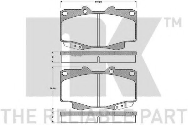 224596 NK Brake Pad Set, disc brake