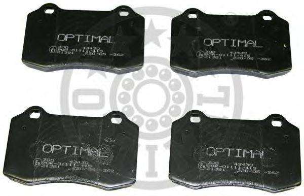 43430 OPTIMAL Brake Pad Set, disc brake