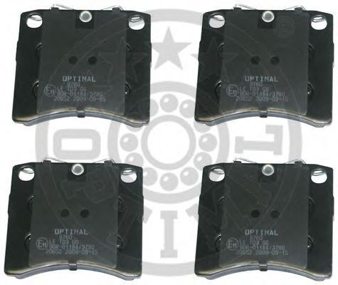 9760 OPTIMAL Комплект тормозных колодок, дисковый тормоз