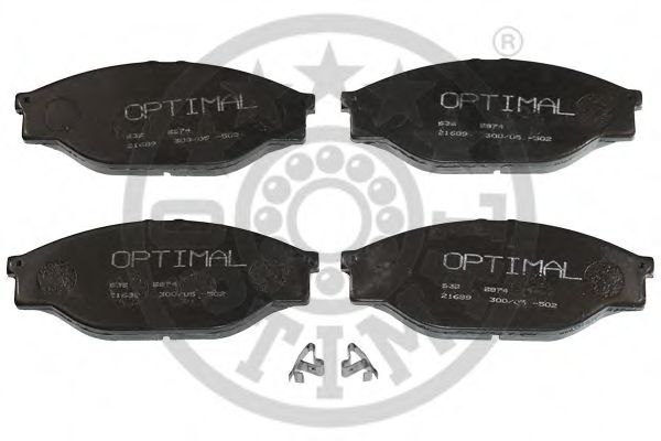 9874 OPTIMAL Brake Pad Set, disc brake