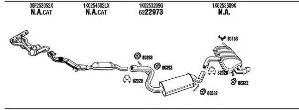 AD23055 WALKER Exhaust System Exhaust System