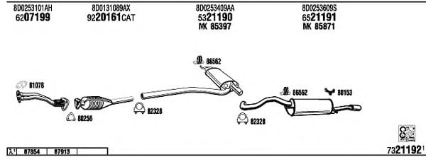 AD25002 WALKER Exhaust System