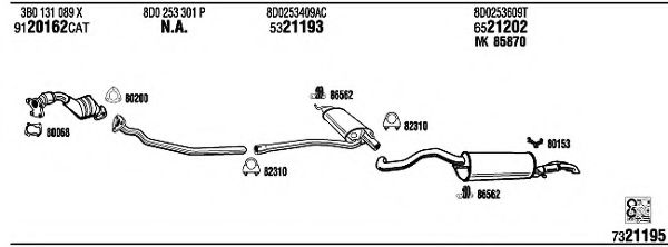 AD25010 WALKER Exhaust System