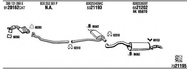 AD25011 WALKER Exhaust System