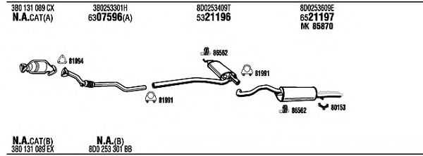 AD25070 WALKER Exhaust System Exhaust System