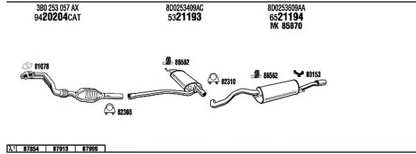 AD25073 WALKER Exhaust System