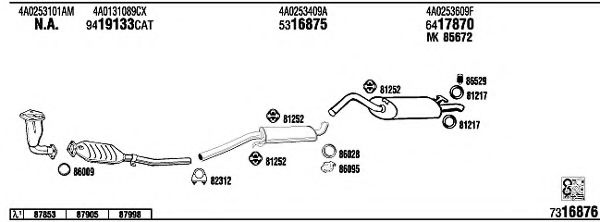 AD25107 WALKER Exhaust System