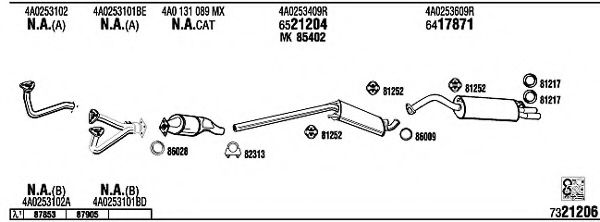 AD25114 WALKER Exhaust System Exhaust System