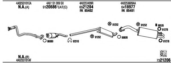 AD25121 WALKER Exhaust System Exhaust System