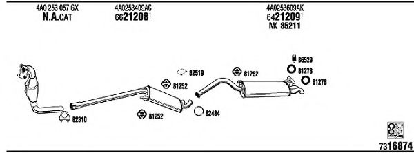 AD25123 WALKER Exhaust System Exhaust System