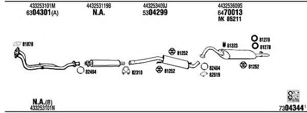 AD62124A WALKER Exhaust System Exhaust System