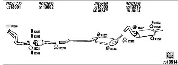 AD80011B WALKER Exhaust System