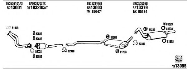 AD80018 WALKER Exhaust System
