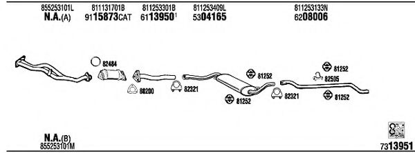 AD80025 WALKER Exhaust System