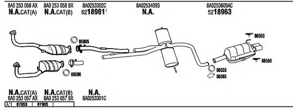 AD80068 WALKER Exhaust System