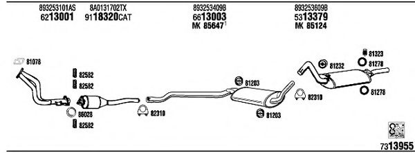 AD80096 WALKER Exhaust System Exhaust System