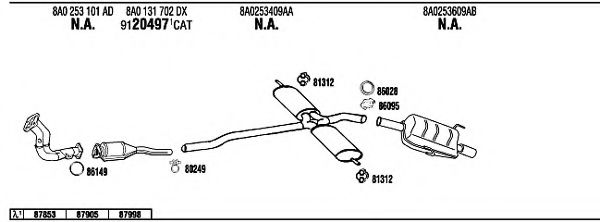 AD80108 WALKER Exhaust System