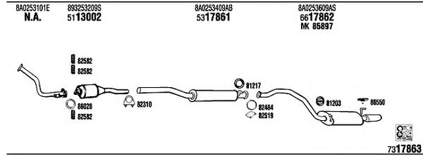 AD80440 WALKER Exhaust System
