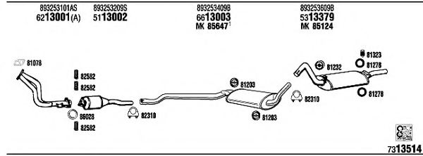 AD80447 WALKER Exhaust System Exhaust System