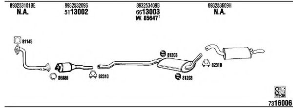 AD90019 WALKER Exhaust System
