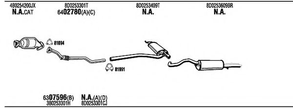 ADK05307A WALKER Exhaust System Exhaust System