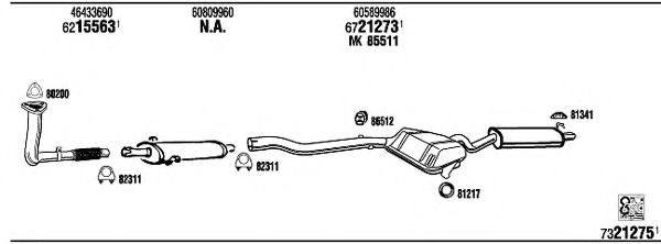 AR14508 WALKER Exhaust System Exhaust System