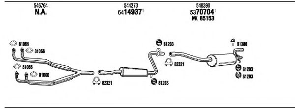 AR30013 WALKER Exhaust System Exhaust System