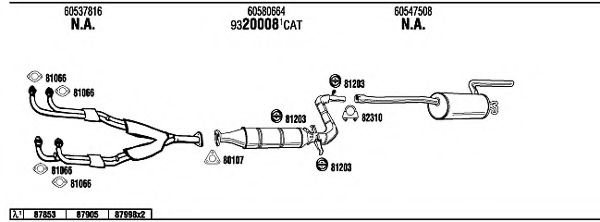 AR30035 WALKER Exhaust System Exhaust System