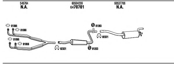 AR30044 WALKER Exhaust System Exhaust System