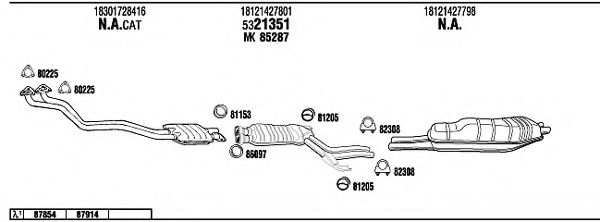 BW52536 WALKER Exhaust System