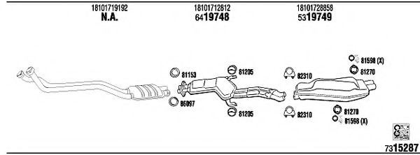 BW53004 WALKER Exhaust System Exhaust System
