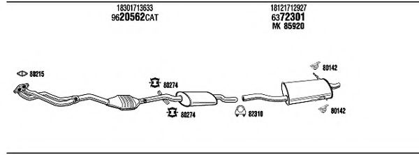 BWH08963 WALKER Exhaust System