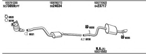 BWH25475BB WALKER Exhaust System