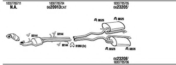 BWH34968A WALKER Exhaust System