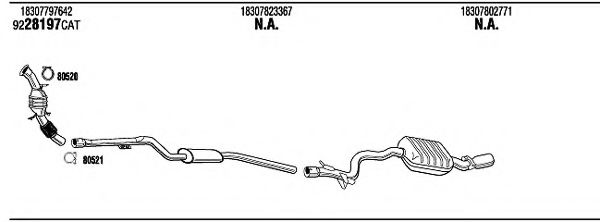 BWH34989A WALKER Exhaust System