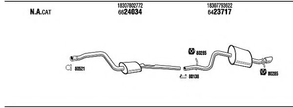 BWK11399 WALKER Exhaust System Exhaust System