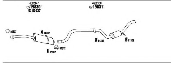 CH50002A WALKER Exhaust System Exhaust System